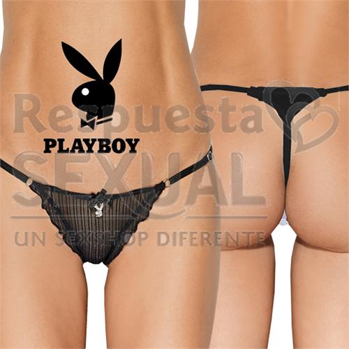 Sexy Gift Colaless string de tul con volados Negra