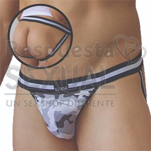 Suspensor camuflado en gris 