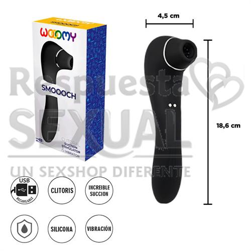 Smoooch Black - Succionador de clitoris con carga USB
