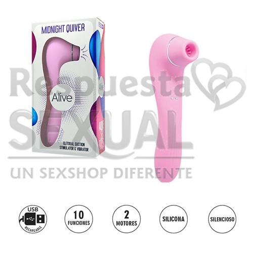 Midnight quiver Pink succionador de clitoris con carga USB