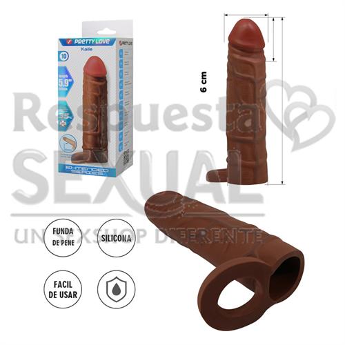 Funda de Pene Texturizada en TPR con Aro Escrotal de Estimulación