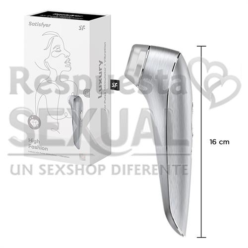 Luxury High Fashion estimulador de clitoris por onda de presion y vibracion con carga USB