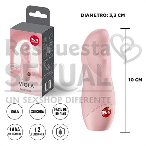 Viola bala vibradora para estimulacion clitorial