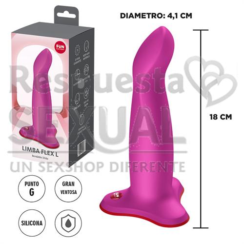 Limba Flex L dildo con sopapa para estimulacion del punto G ideal para arnes