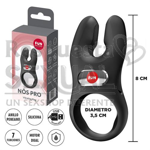 Nos XL Anillo extra grande con vibracion y carga USB
