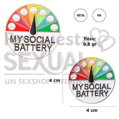 Pin para la ropa Battery Social