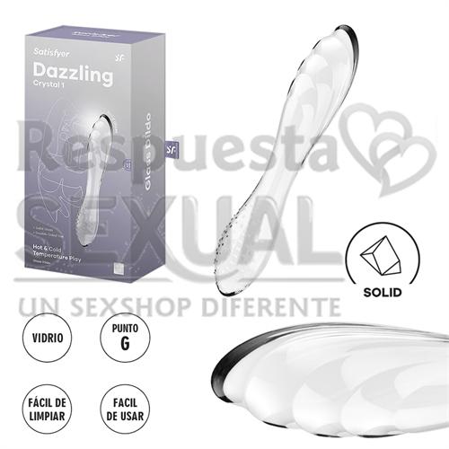 Dazzling Crystal 1 transparent Dildo de cristal solido