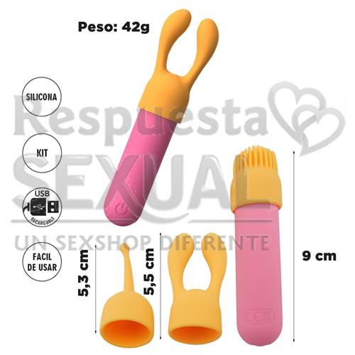 Bala vibradora con cabezales intercambiables