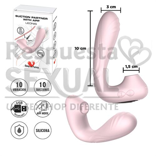 Estimulador de punto G con succionador de clitoris y bateria recargable